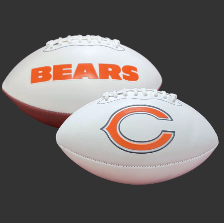 CHICAGO BEARS EMBOSSED NFL SIGNATURE SERIES FOOTBALL