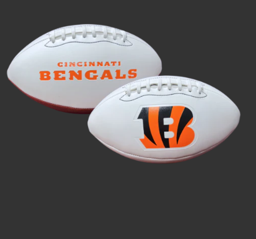 CINCINNATI BENGALS EMBOSSED NFL SIGNATURE SERIES FOOTBALL