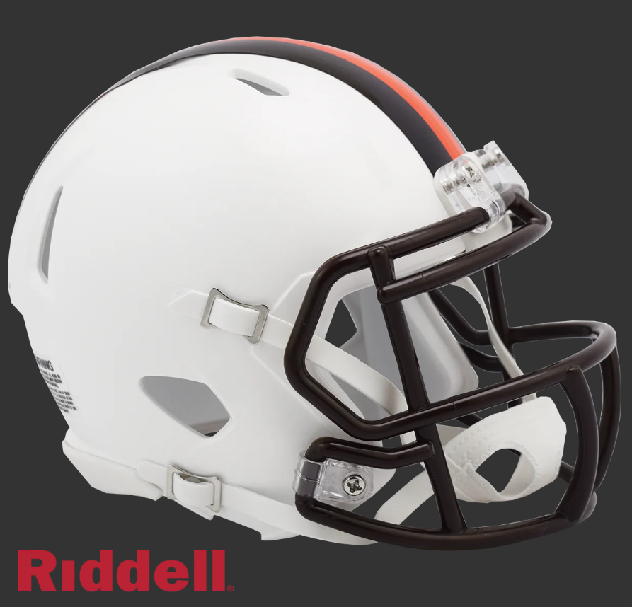 CLEVELAND BROWNS 2023 ON FIELD ALTERNATE STYLE SPEED MINI HELMET