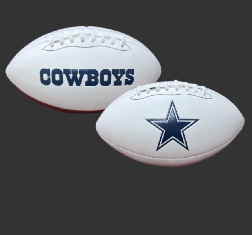 DALLAS COWBOYS EMBOSSED NFL SIGNATURE SERIES FOOTBALL