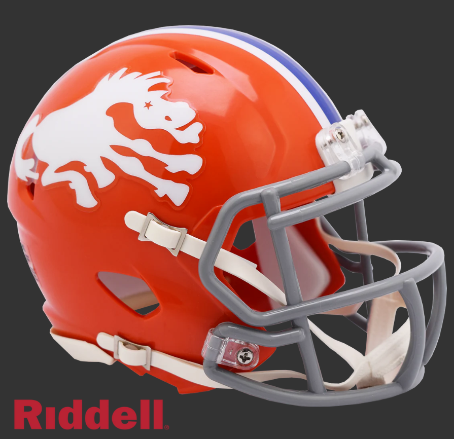 DENVER BRONCOS 1966 THROWBACK SPEED MINI HELMET