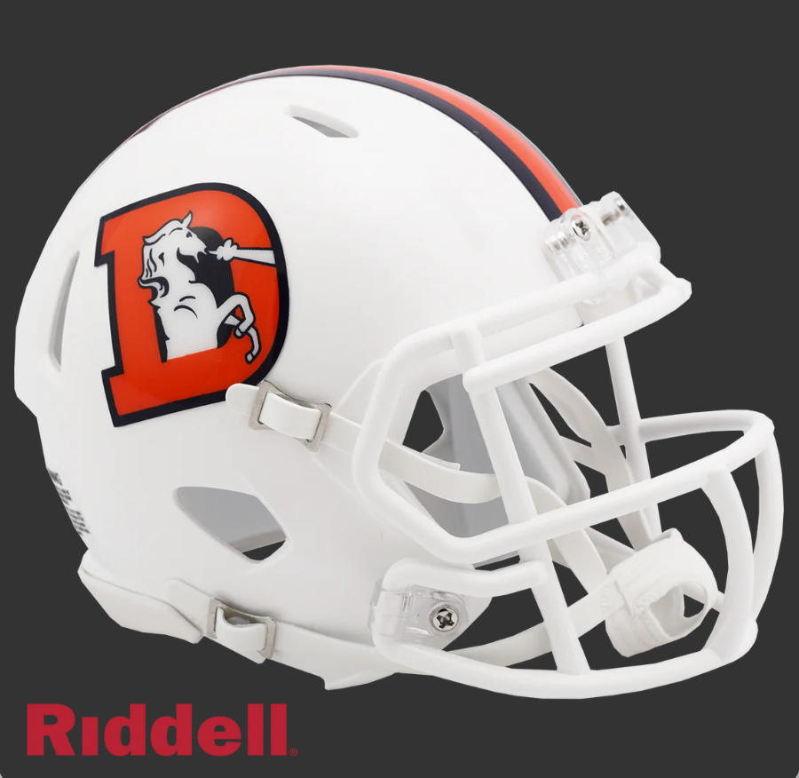 DENVER BRONCOS 2023 ON FIELD ALTERNATE STYLE SPEED MINI HELMET