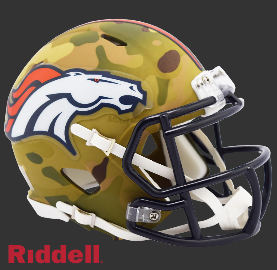 DENVER BRONCOS CAMO LIMITED EDITION MINI HELMET