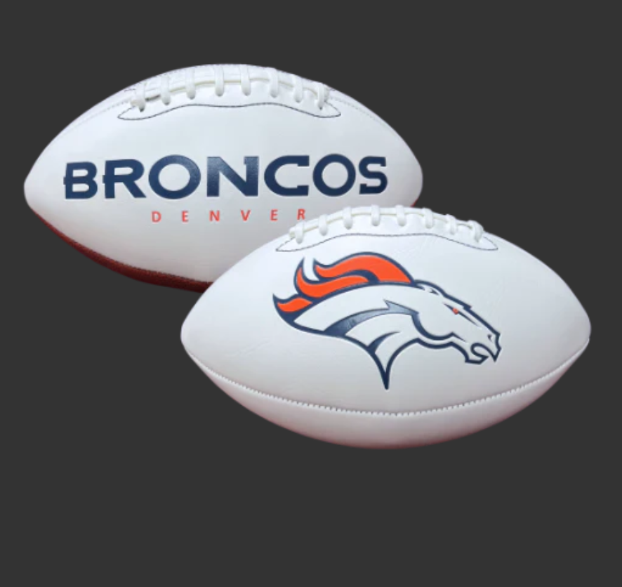 DENVER BRONCOS EMBOSSED NFL SIGNATURE SERIES FOOTBALL