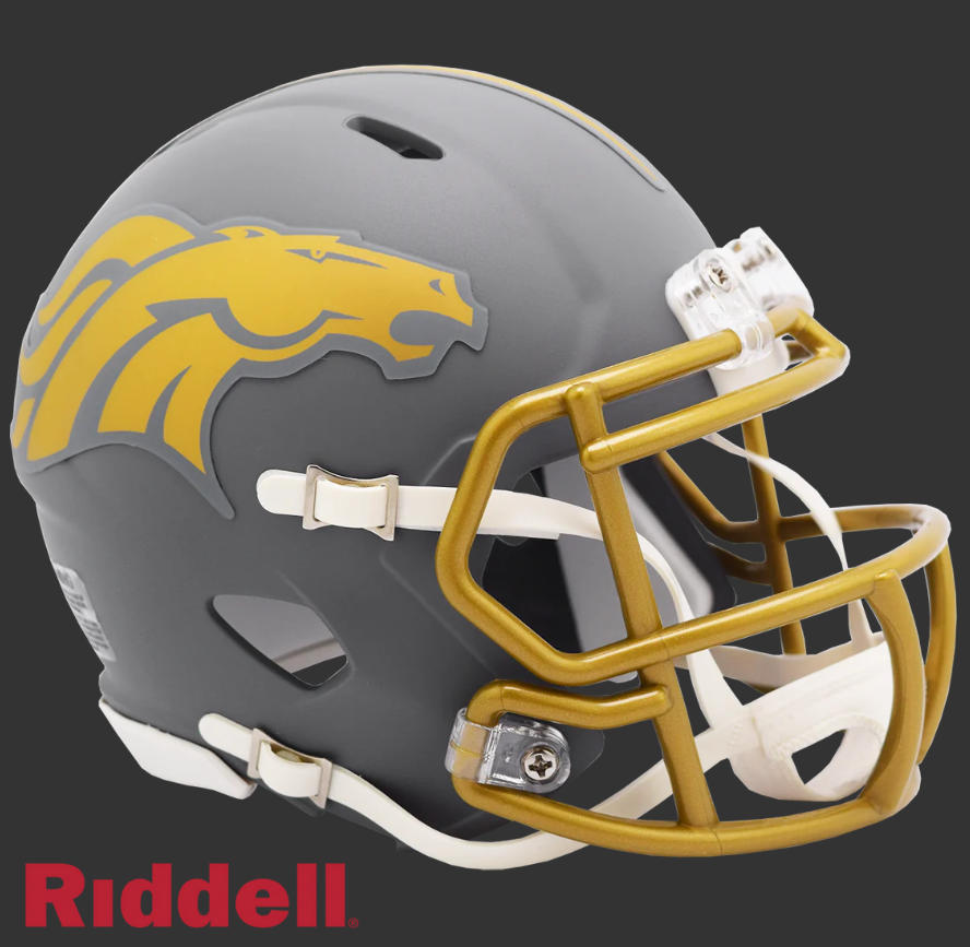 DENVER BRONCOS SLATE 2024 VERSION MINI HELMET
