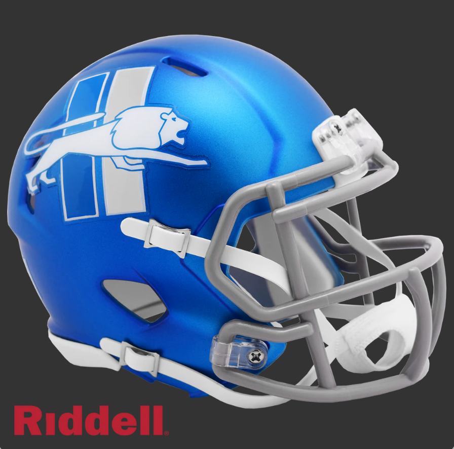 DETROIT LIONS 2023 ON FIELD ALTERNATE STYLE SPEED MINI HELMET