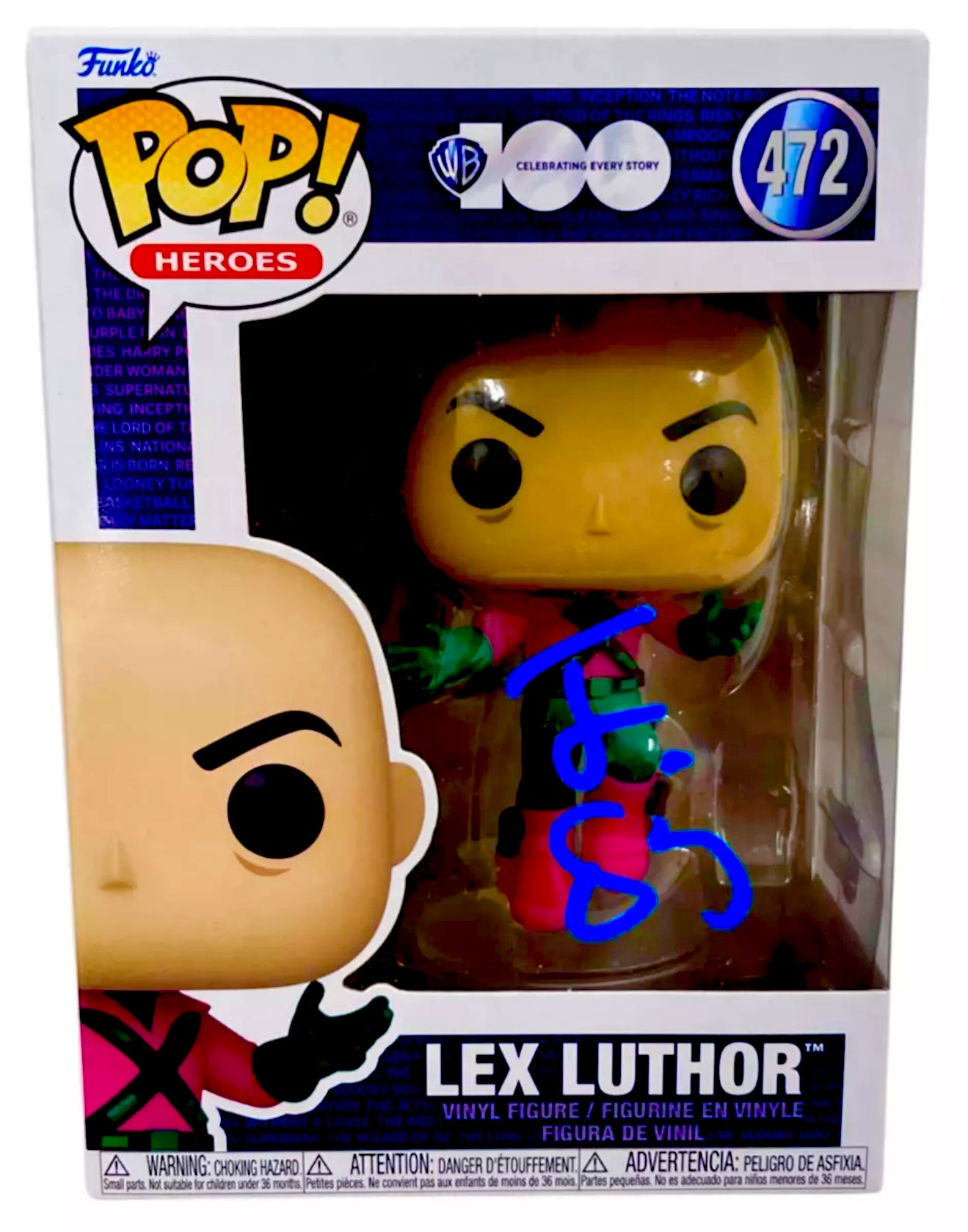 Jesse Eisenberg Signed Lex Luthor Funko Pop Beckett Certified