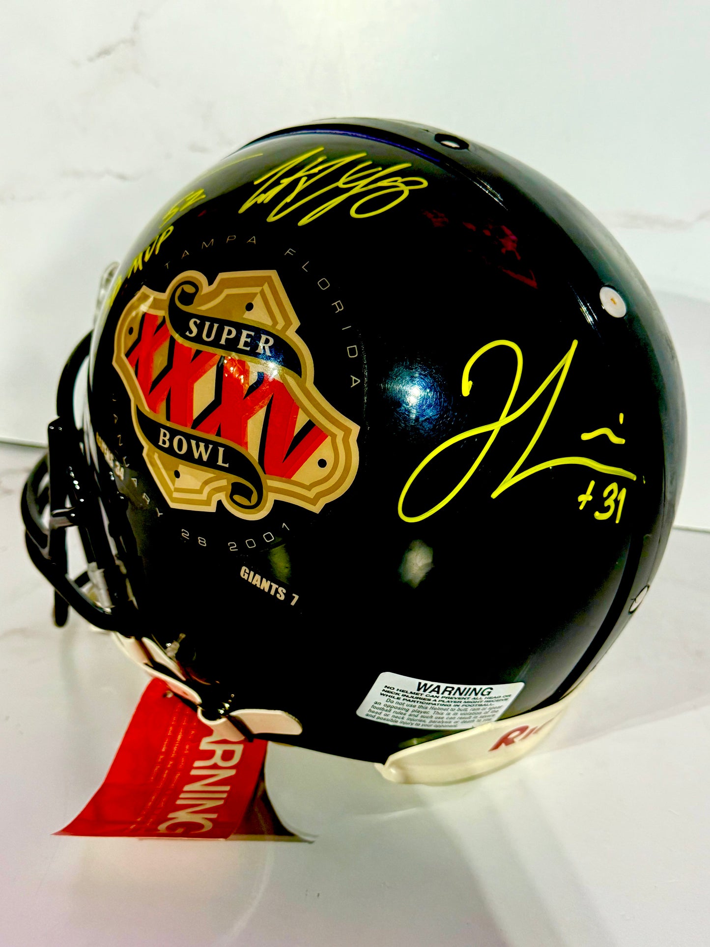 Ray Lewis Jamal Lewis & Trent Dilfer Signed Ravens Super Bowl XXXV Full Size Authentic Helmet Mill Creek Certified