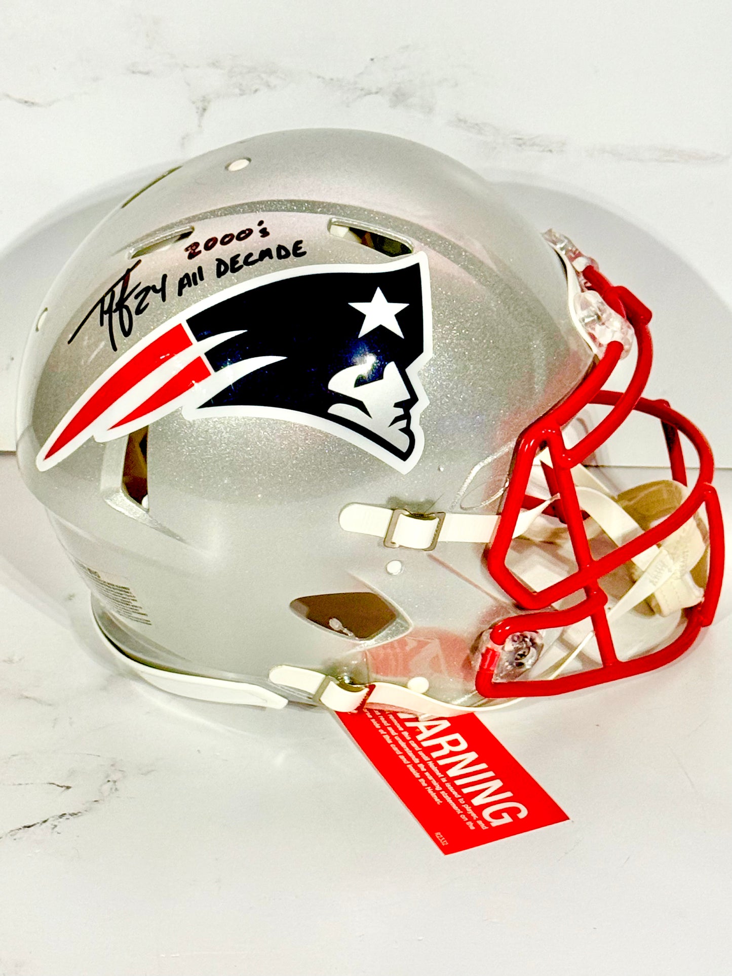 Ty Law Signed Patriots Full Size Authentic Helmet “2000’s All Decade” Beckett Certified