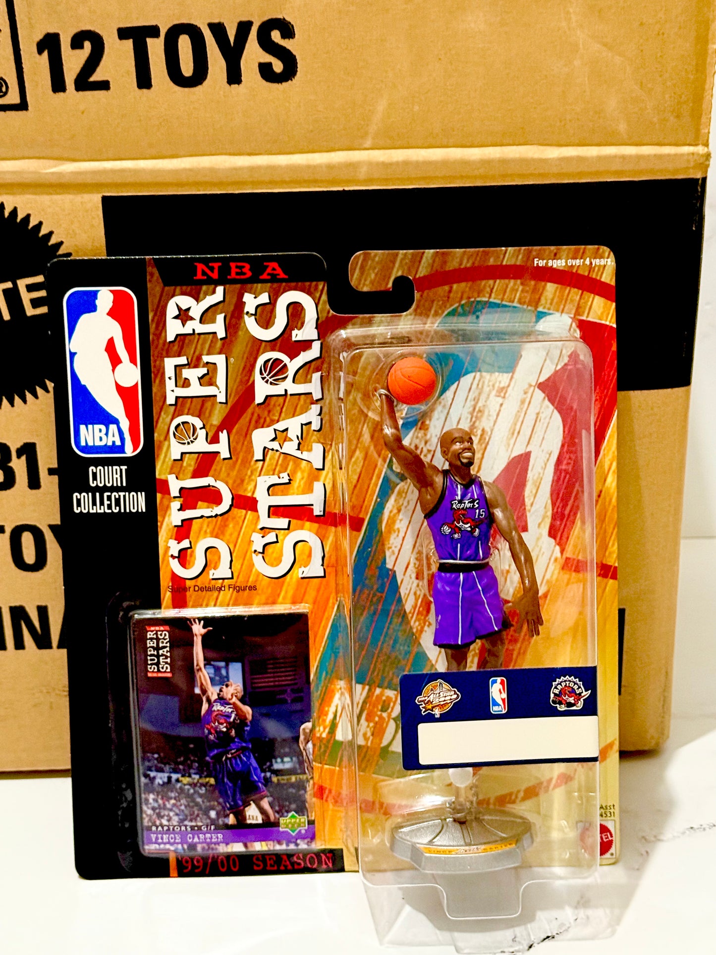 1999 Vince Carter Mattel Super Stars Figure NEW CASE! 12 Figures in CASE
