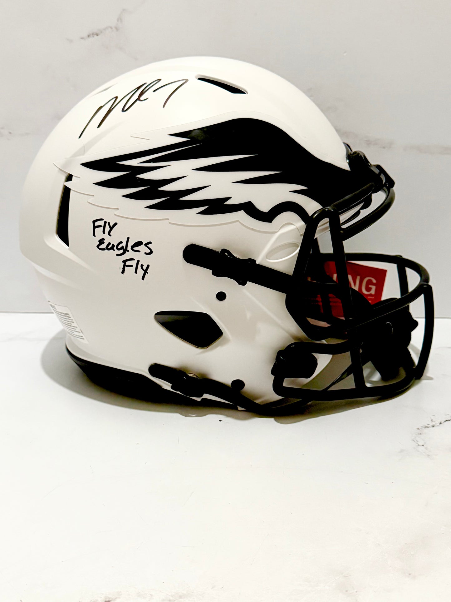 Michael Vick Signed Full Size Authentic Lunar Eagles Helmet (Fly Eagles Fly) PSA Certified