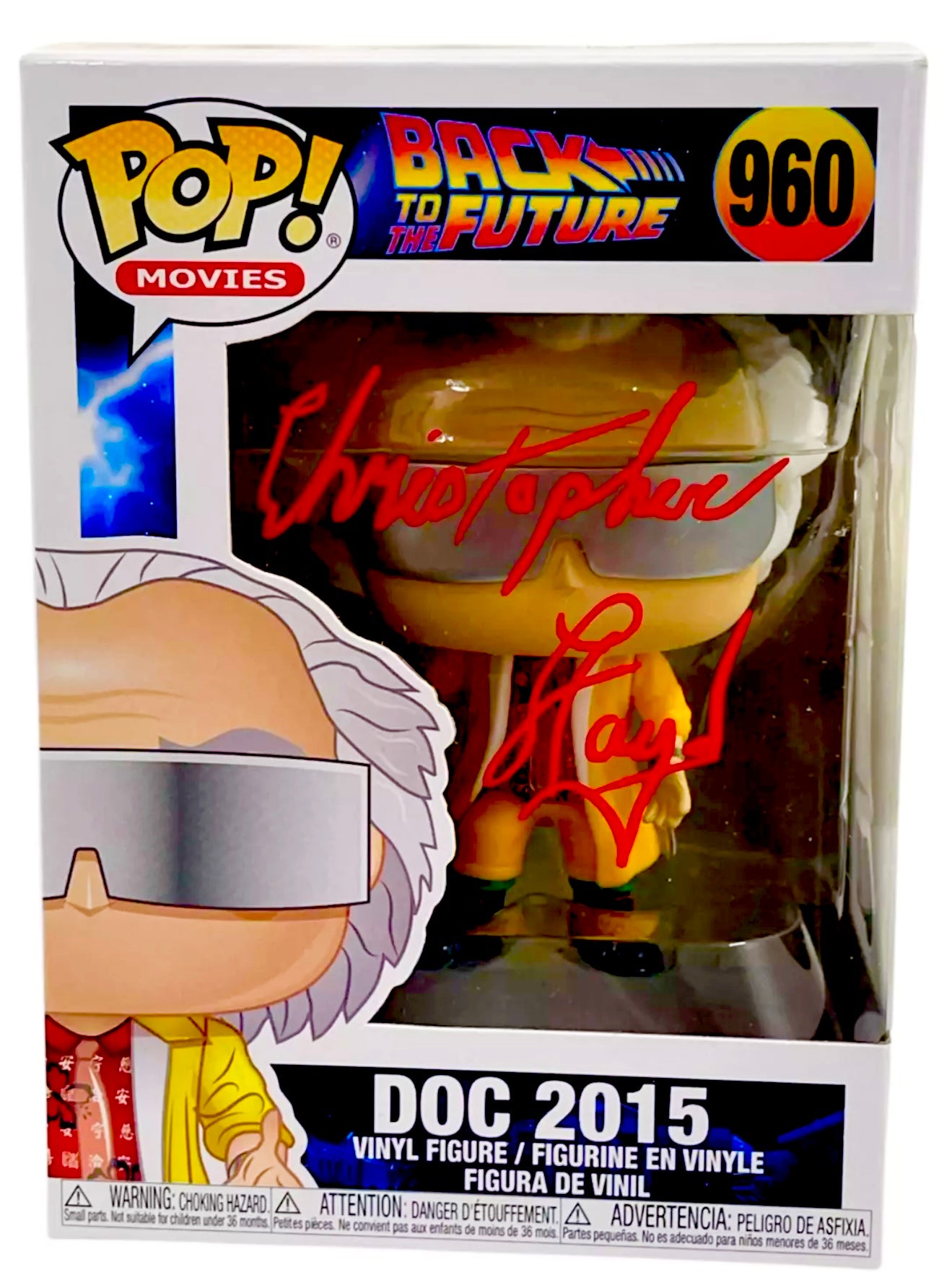 Christopher Lloyd Signed Back to the Future Funko Pop Beckett Certified