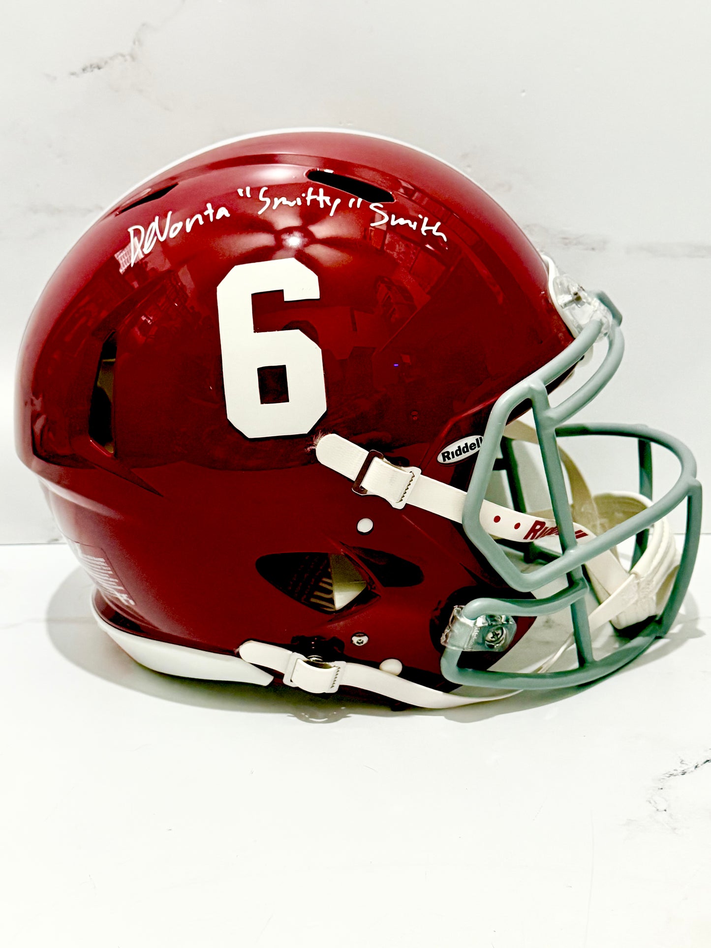 Devonta Smith Signed Crimson Tide Eagles Full Size Authentic Helmet (Smitty) Beckett Certified