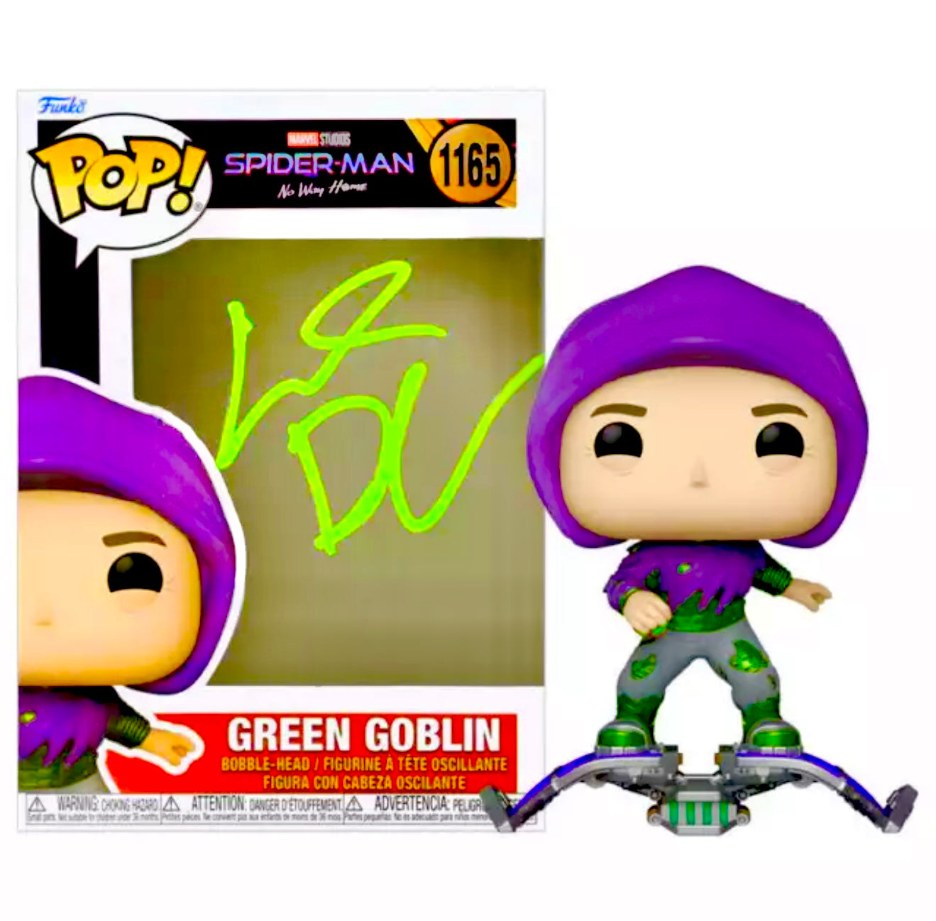 William DaFoe Signed Green Goblin Spider-Man Funko Pop CA Certified