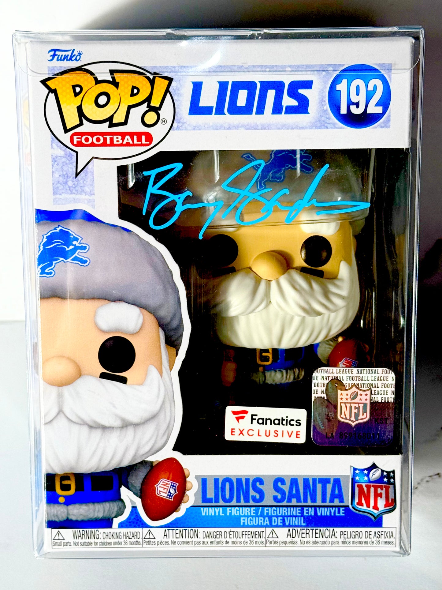 Barry Sanders Signed Lions Funko Pop Schwartz Certified