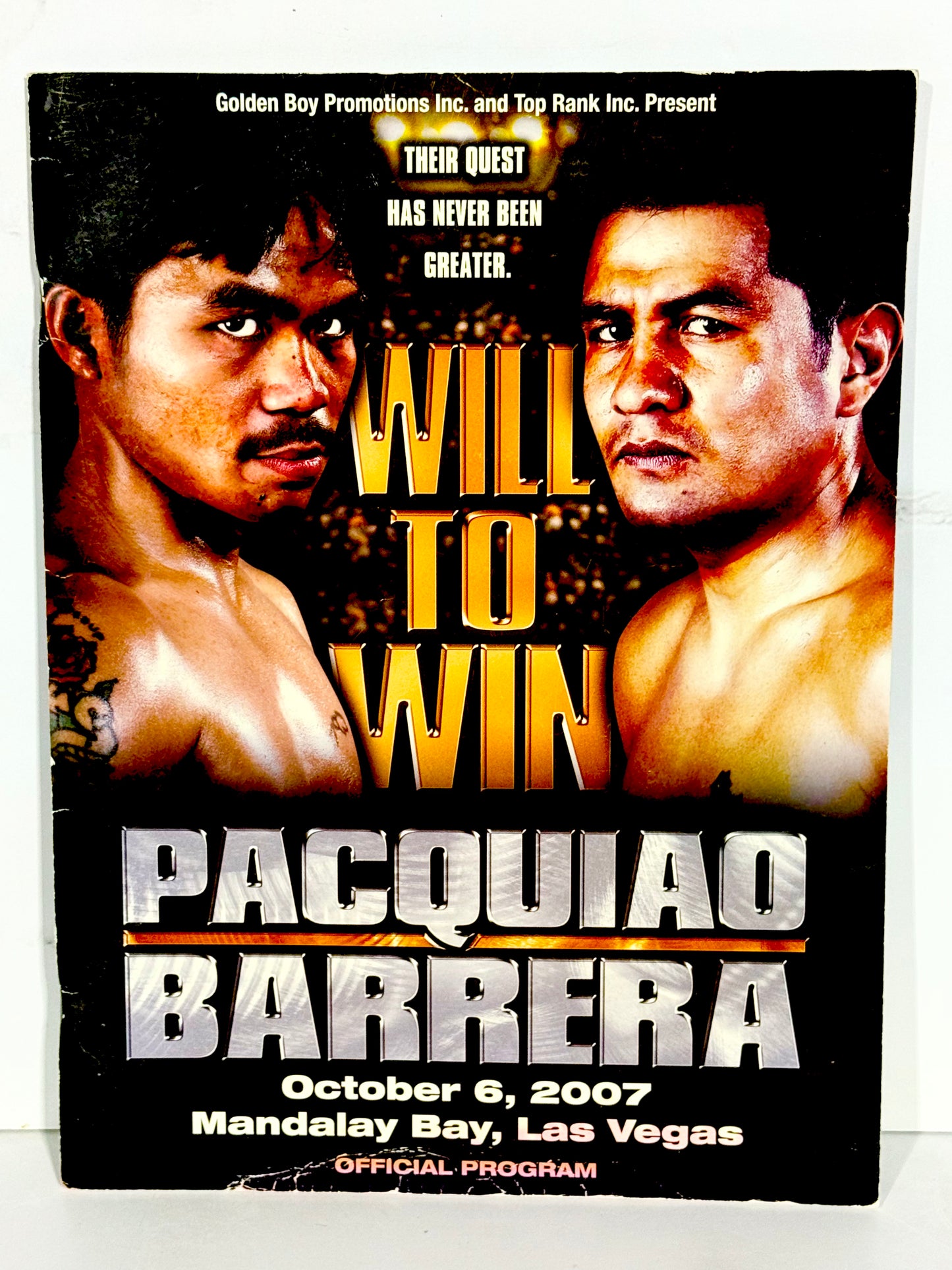 Manny Pacquiao Signed Official Boxing Program Beckett Certified