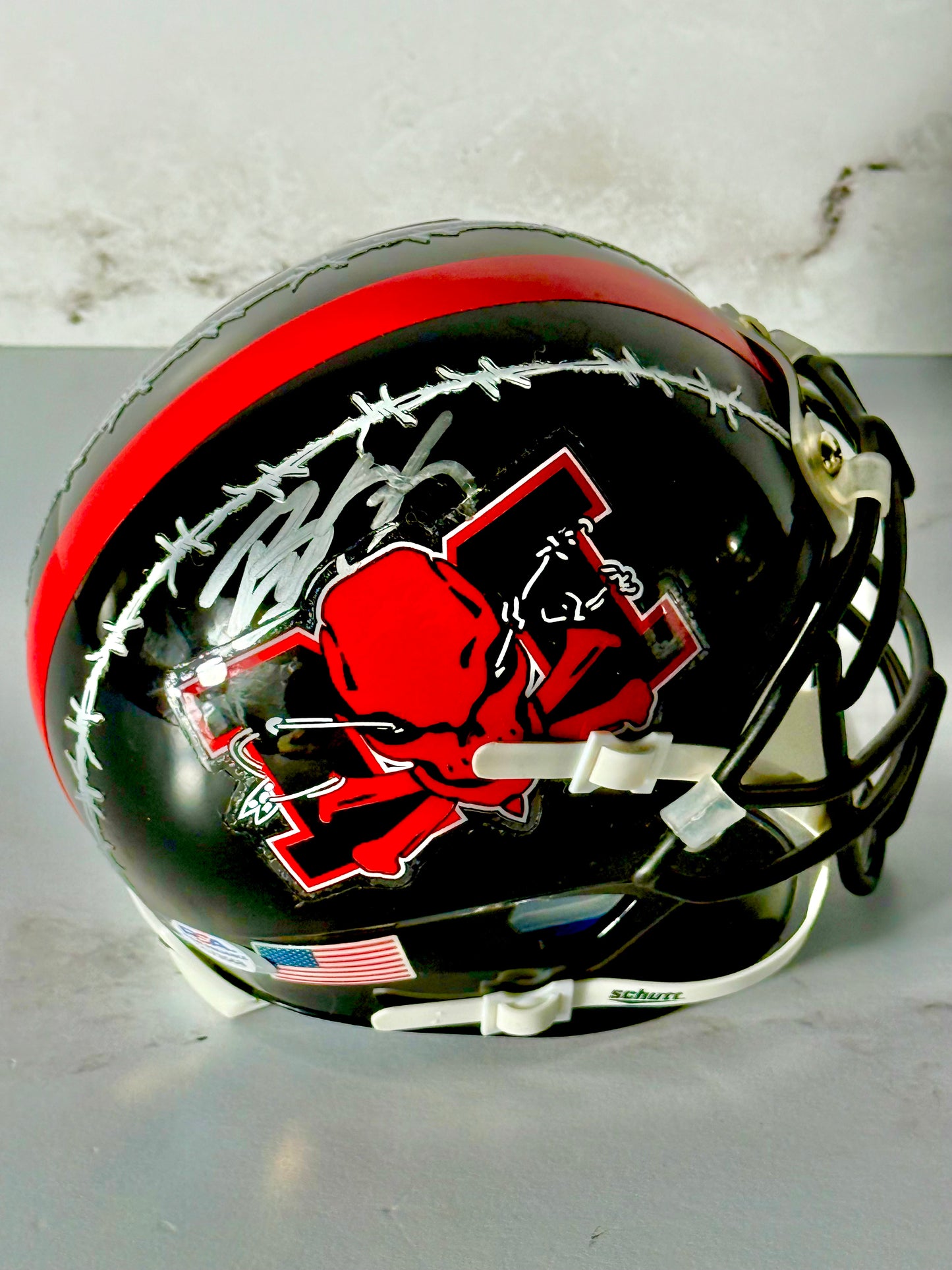 Bill Goldberg Signed The Longest Yard Mini Helmet PSA Certified