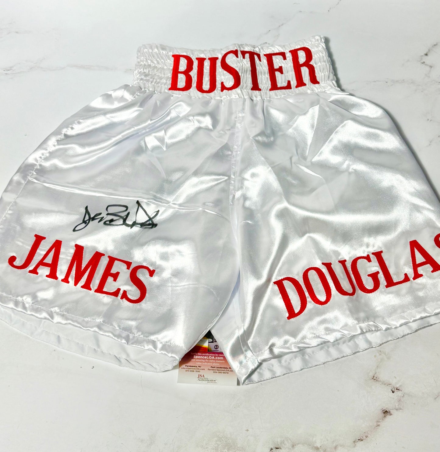 James “Buster” Douglas Signed Boxing Trunks JSA Certified