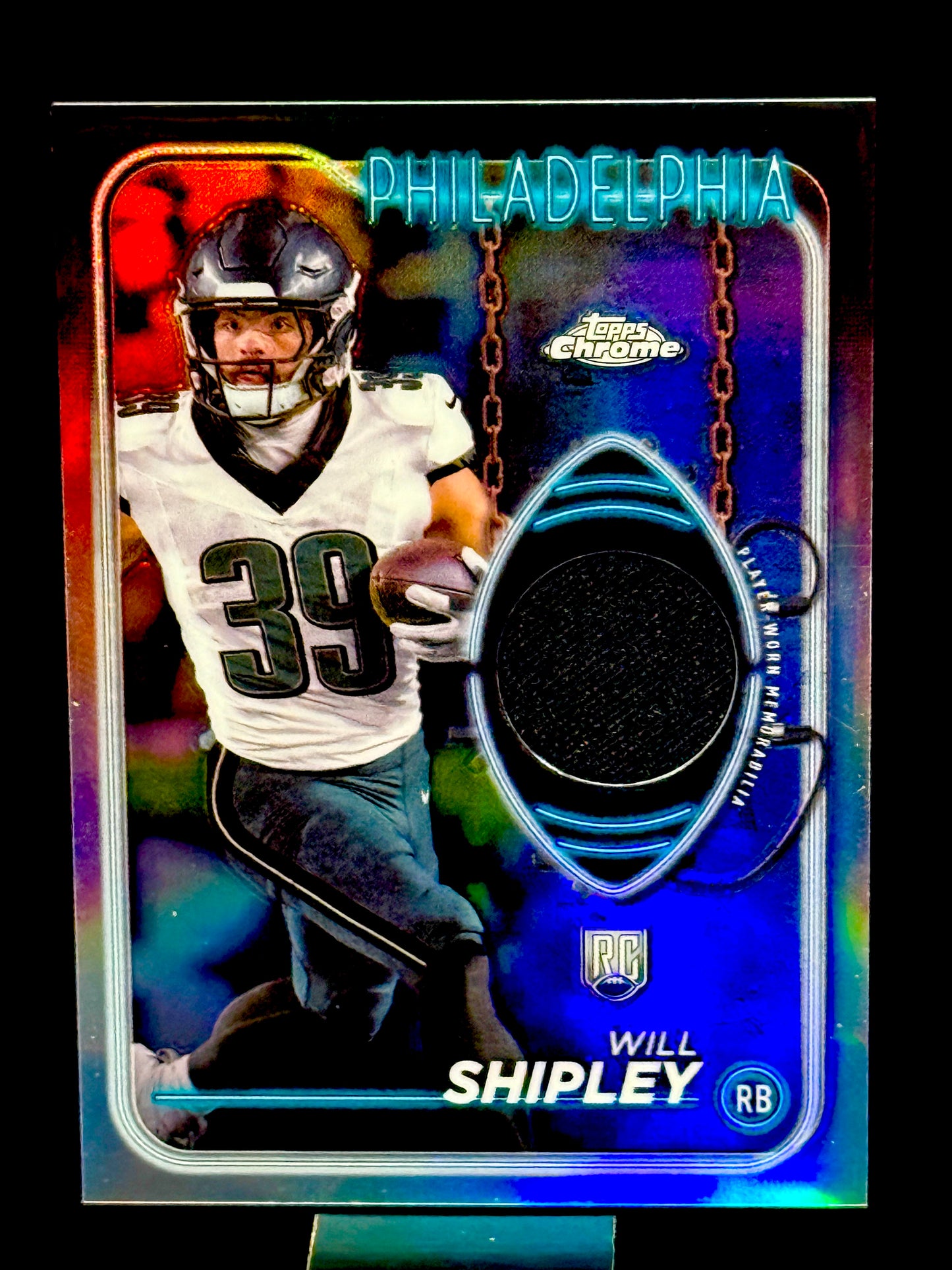 Will Shipley 2024 Topps Chrome Rookie Relic Patch