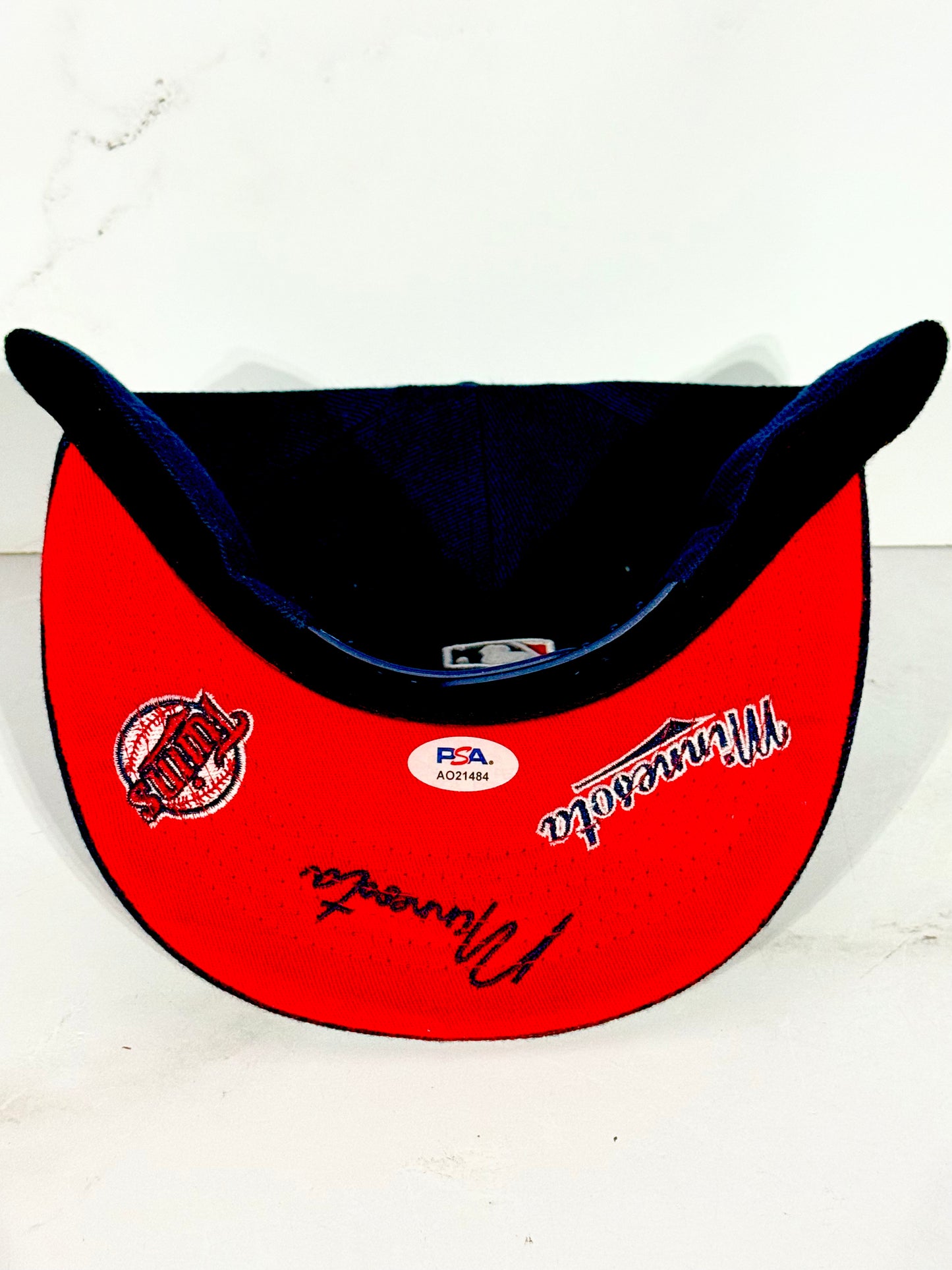 Joe Mauer Signed Twins New Era Hat “HOF 2024” PSA Certified