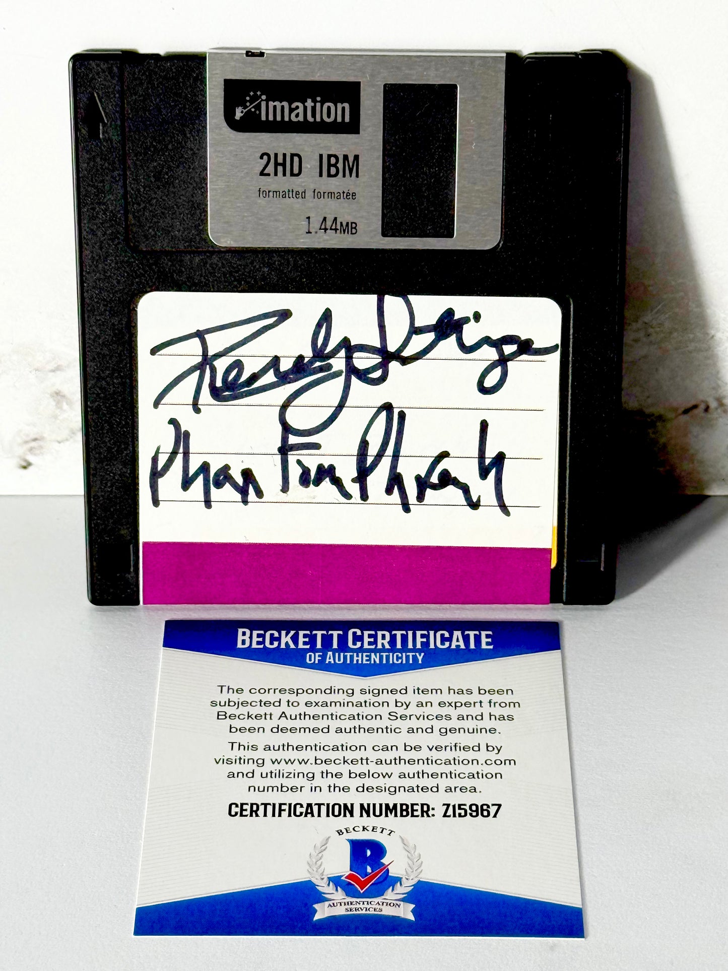 Renoly Santiago signed Hackers Hard Disc Beckett Certified