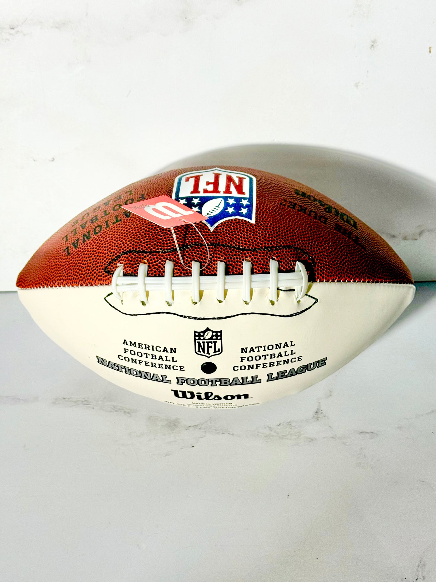 Jerome Bettis Signed Steelers Official Duke White Panel Football (uncerted) Guaranteed to Pass (Bus & HOF 15)