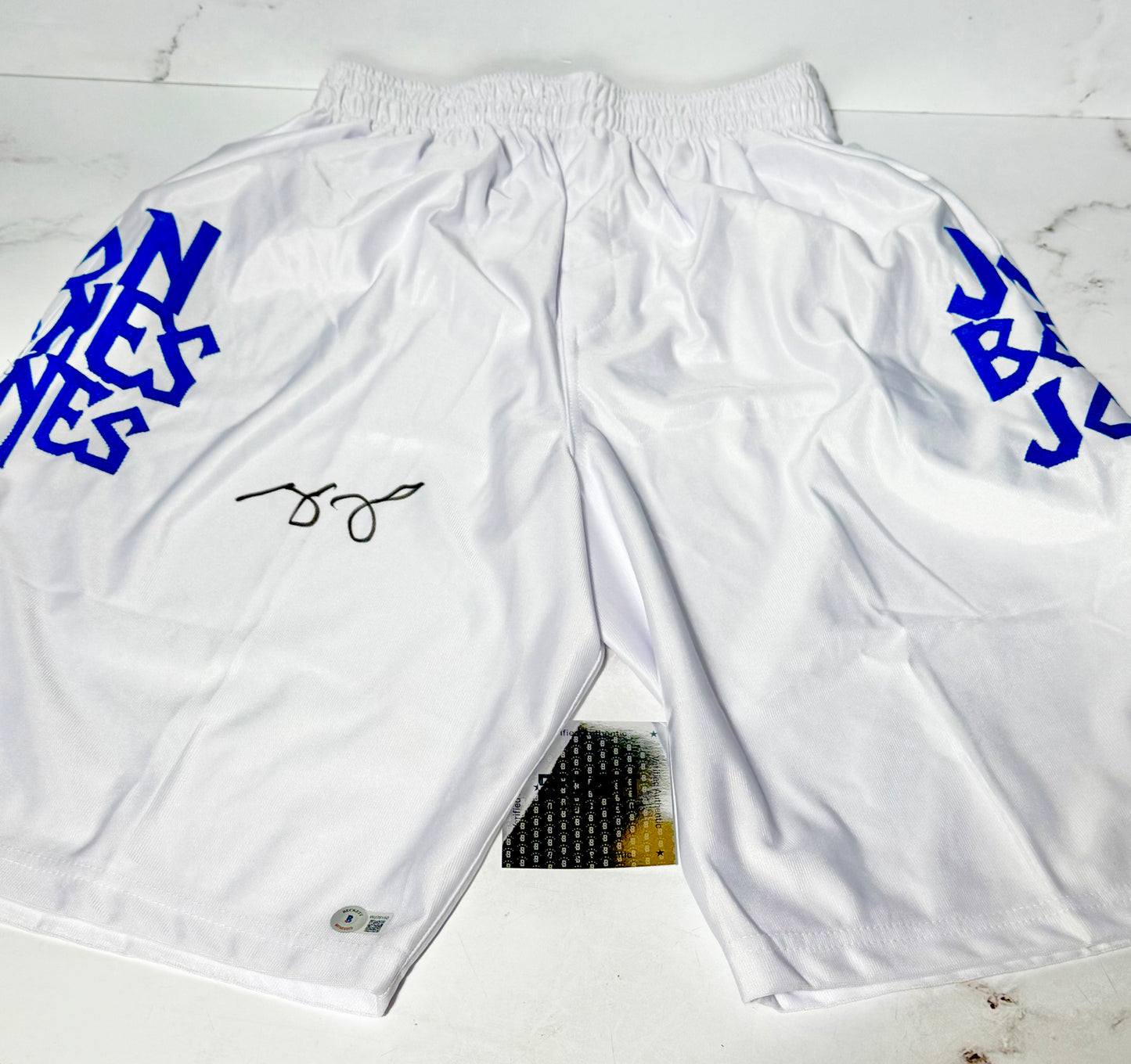 Jon “Bones” Jones Signed UFC Trunks Beckett Certified