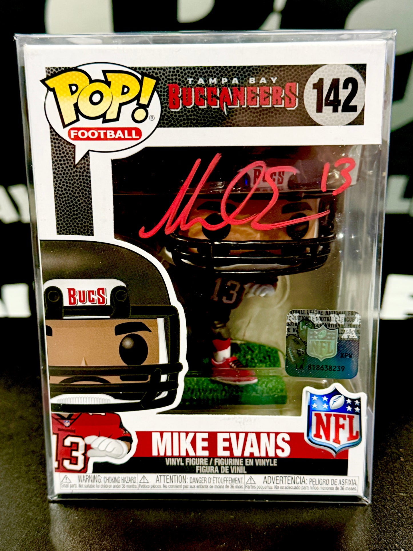 Mike Evans Signed Tampa Bay Buccaneers Funko Pop Beckett Certified