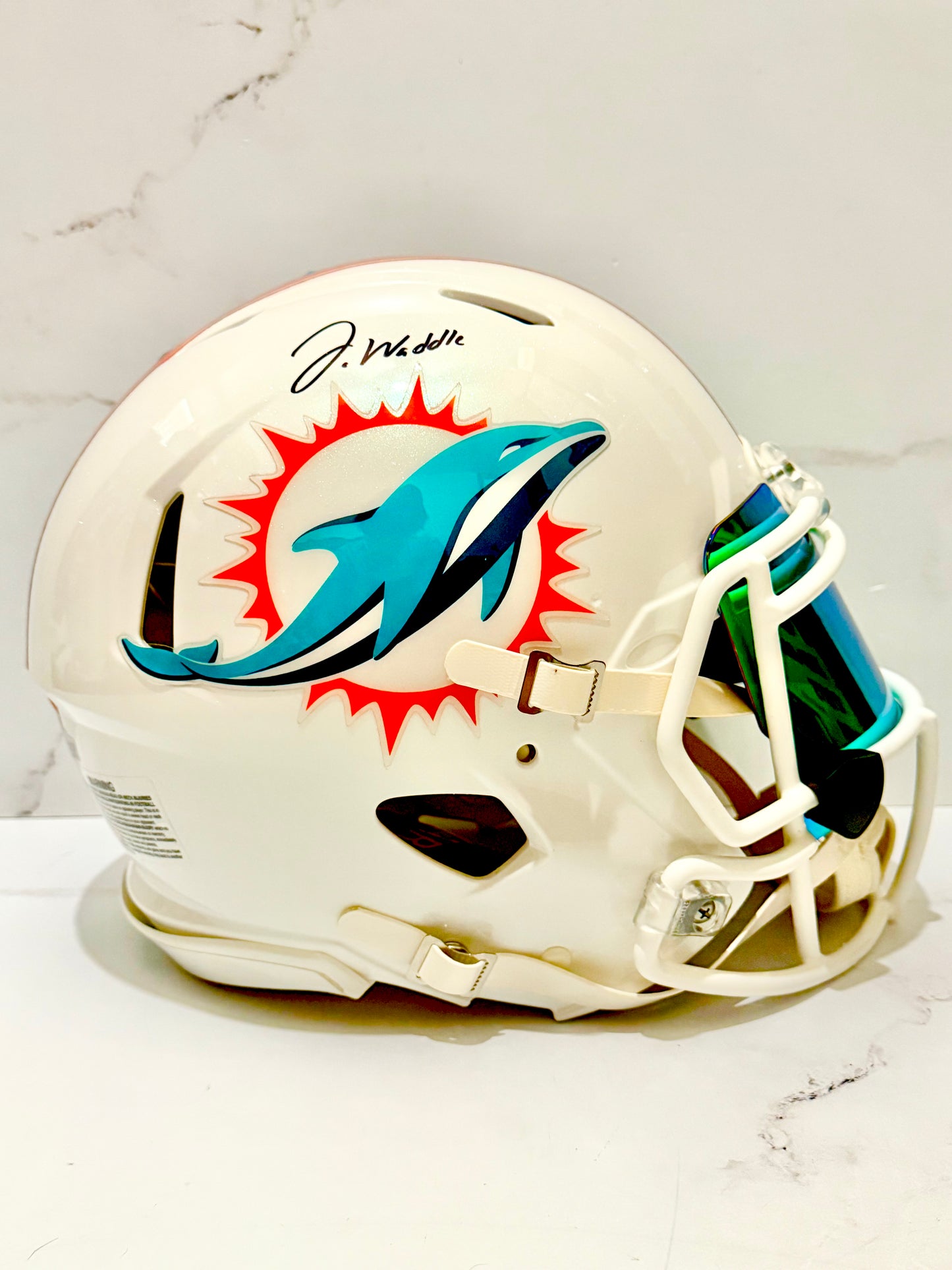 Jaylen Waddle Signed Dolphins Full Size Authentic Helmet Fanatics Certified