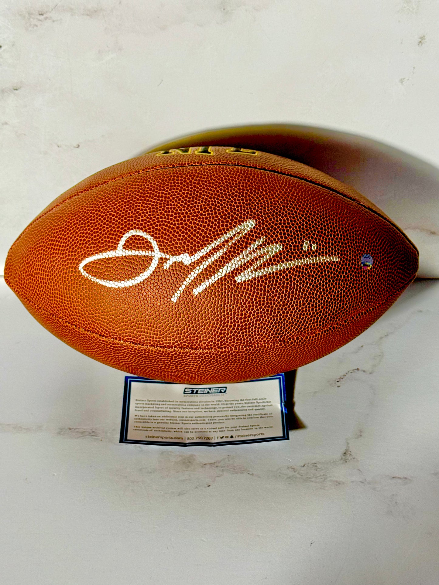 Julian Edelman Signed Patriots Football Steiner Certified