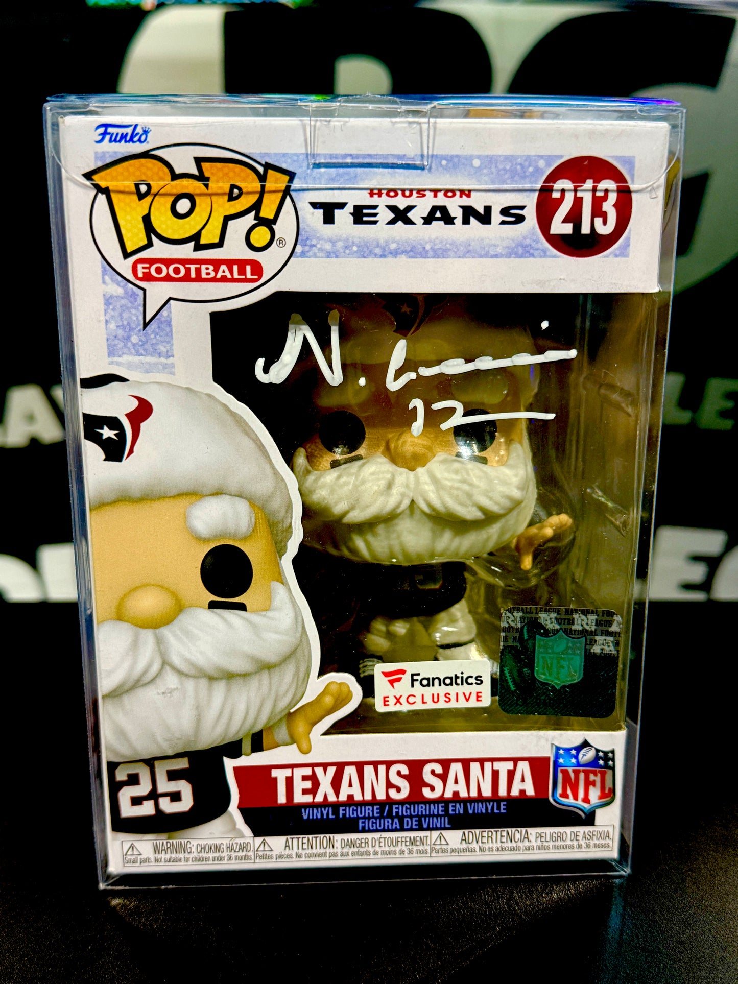 Nico Collins signed Texans Funko Pop Beckett Certified
