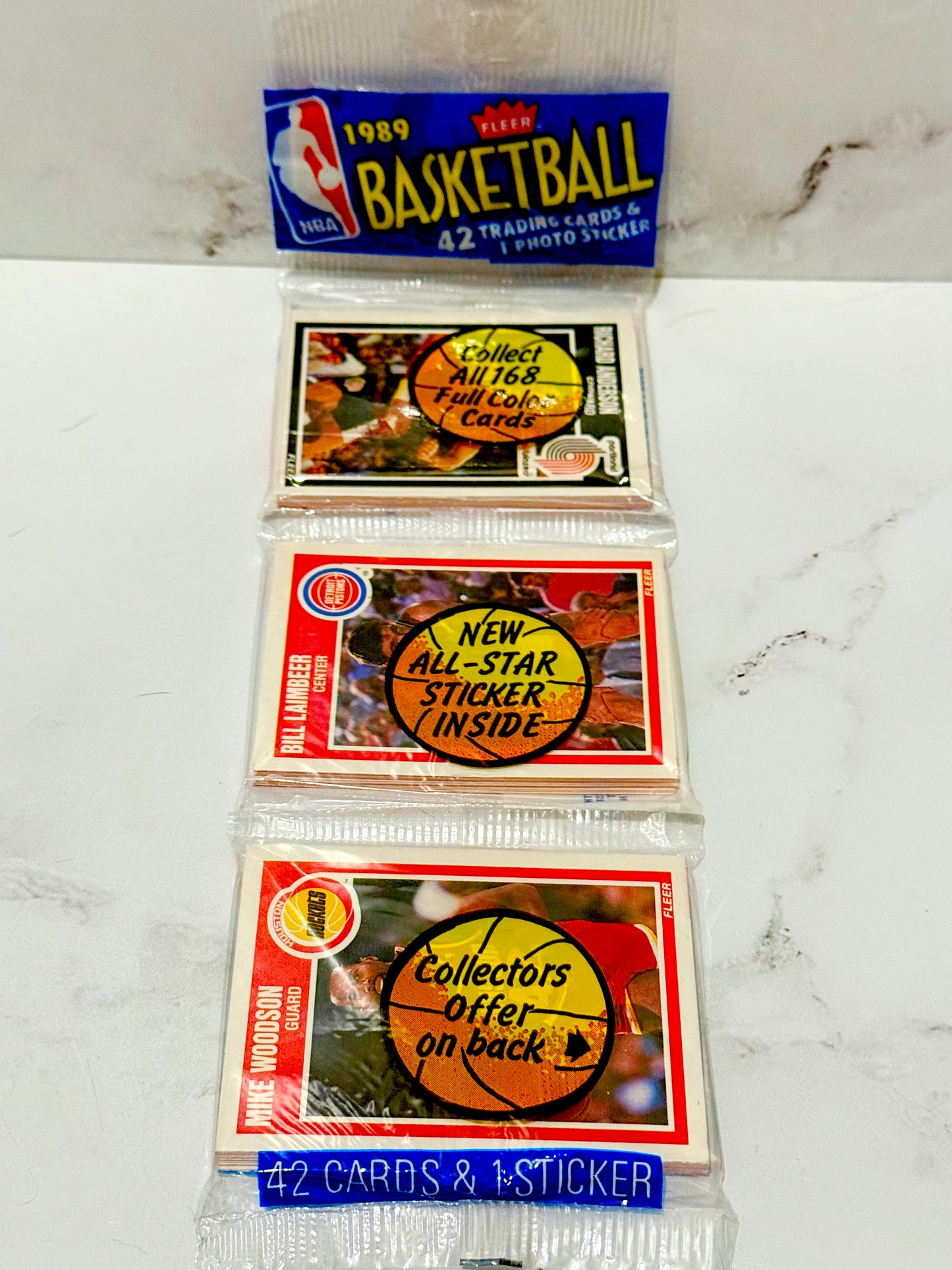 1989 Fleer Basketball Rack Pack Magic Johnson on back possible Jordan?