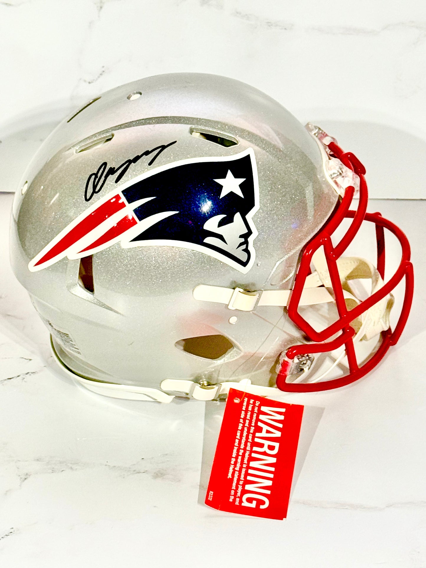 Christian Gonzales Signed Patriots Full Size Authentic Helmet Beckett Certified