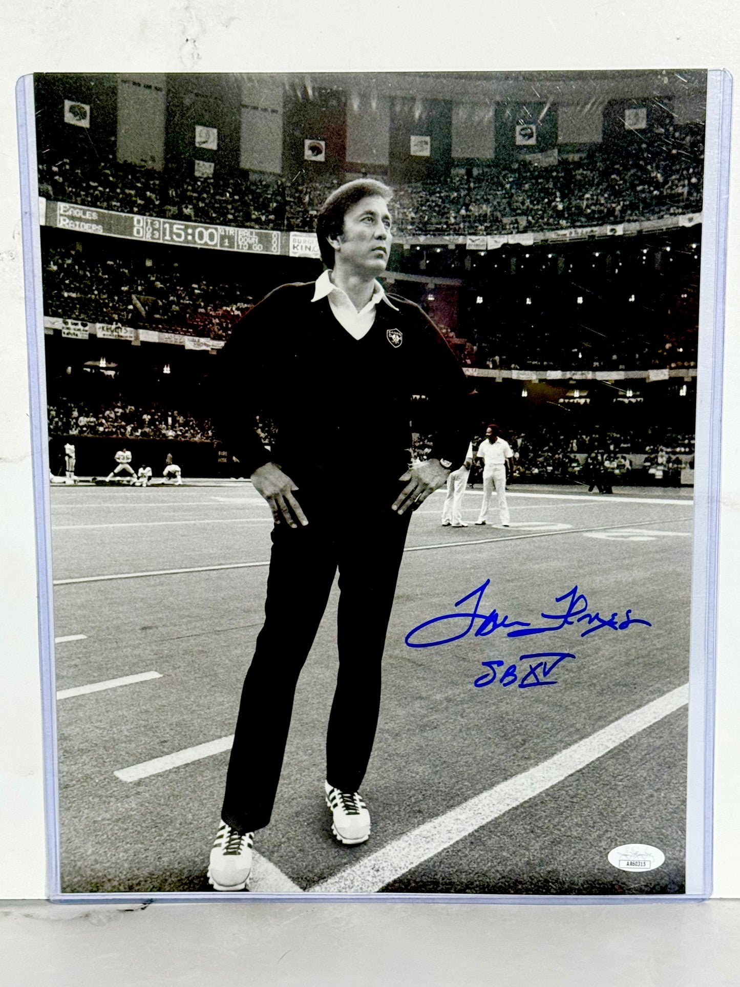 Tom Flores Signed Raiders 11x14 JSA Certified