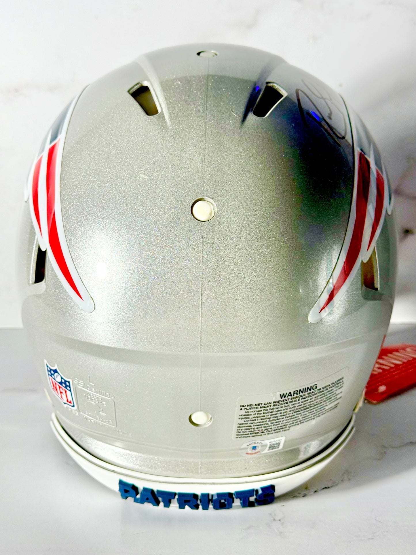 Randy Moss Signed Patriots Full Size Authentic Helmet Beckett Certified