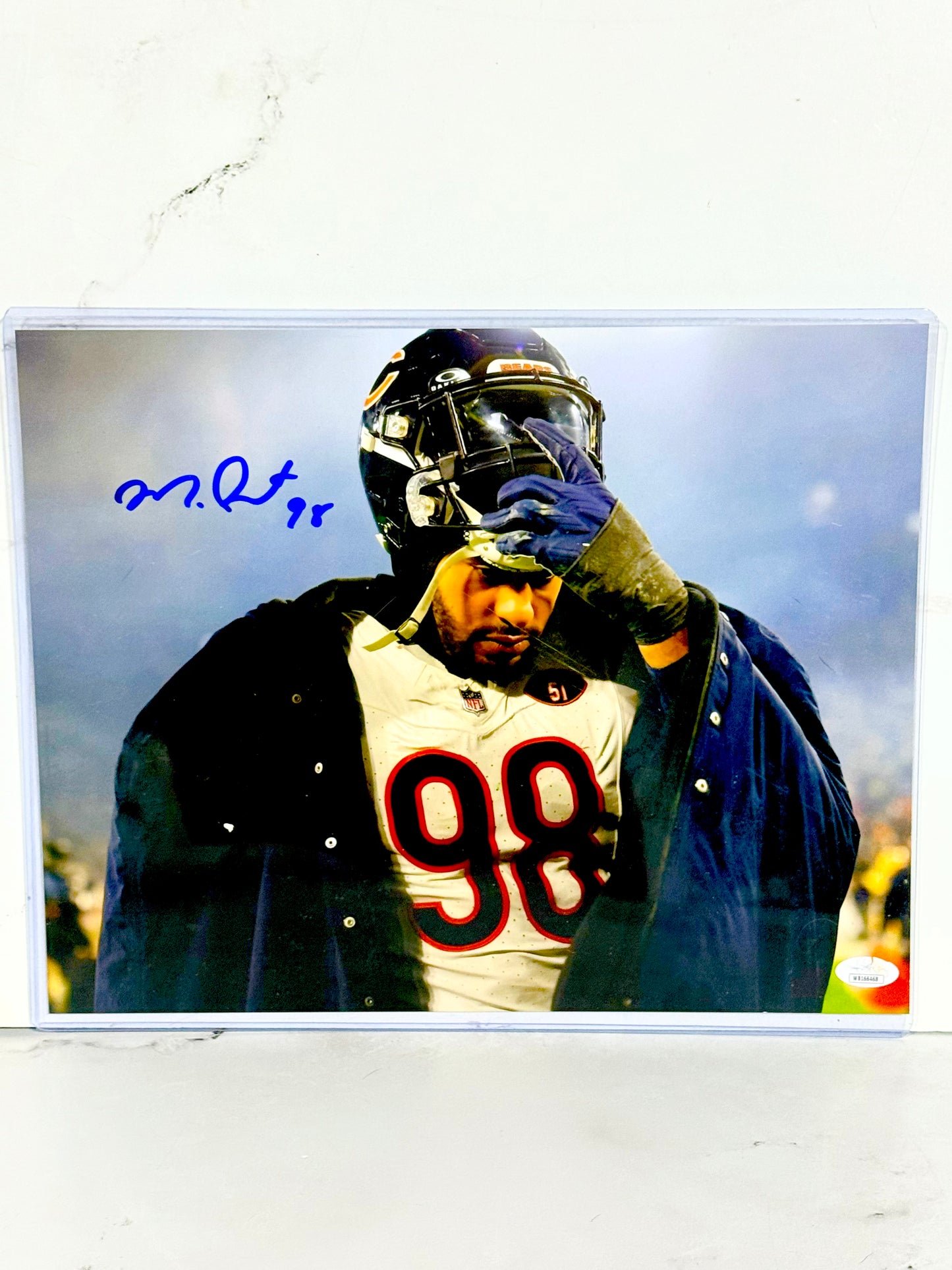 Montez Sweat Signed Bears 11x14 JSA Certified