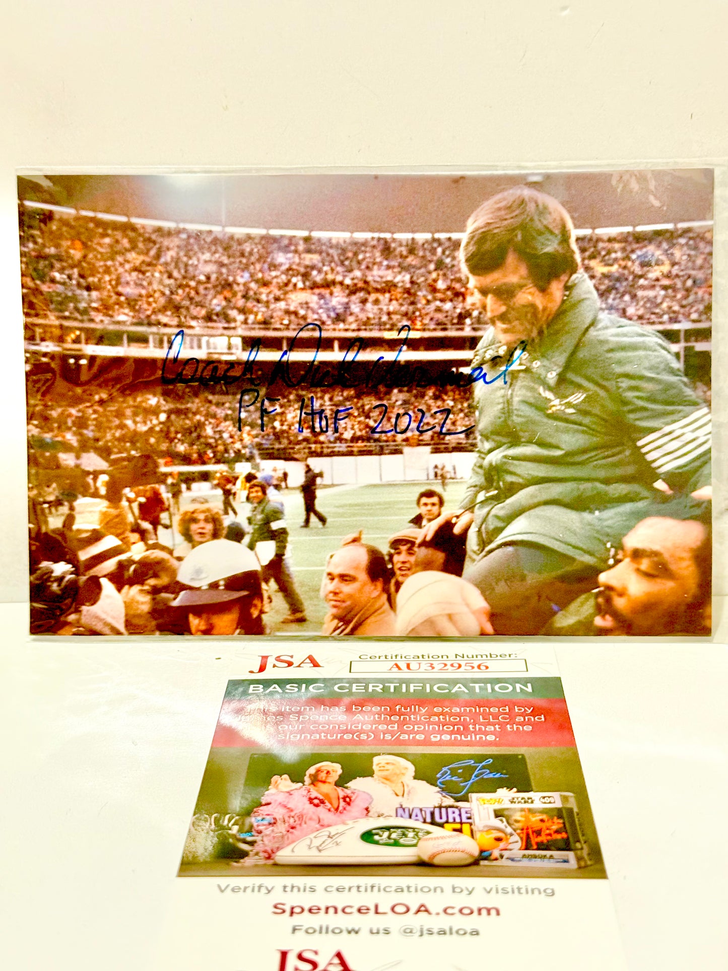 Dick Vermeil Signed 4x6 Photo Eagles JSA Certified