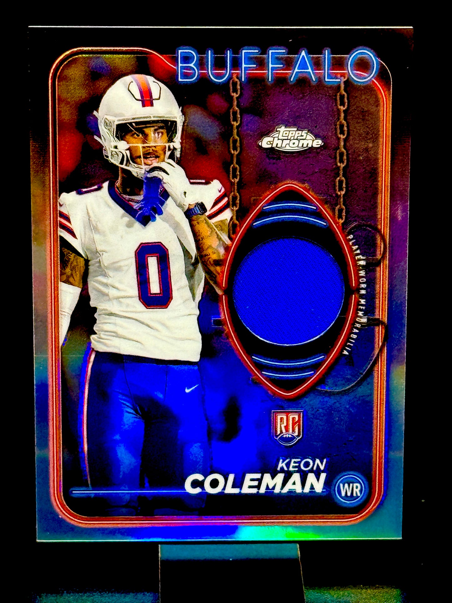 Keon Coleman 2024 Topps Chrome Rookie Relic Patch