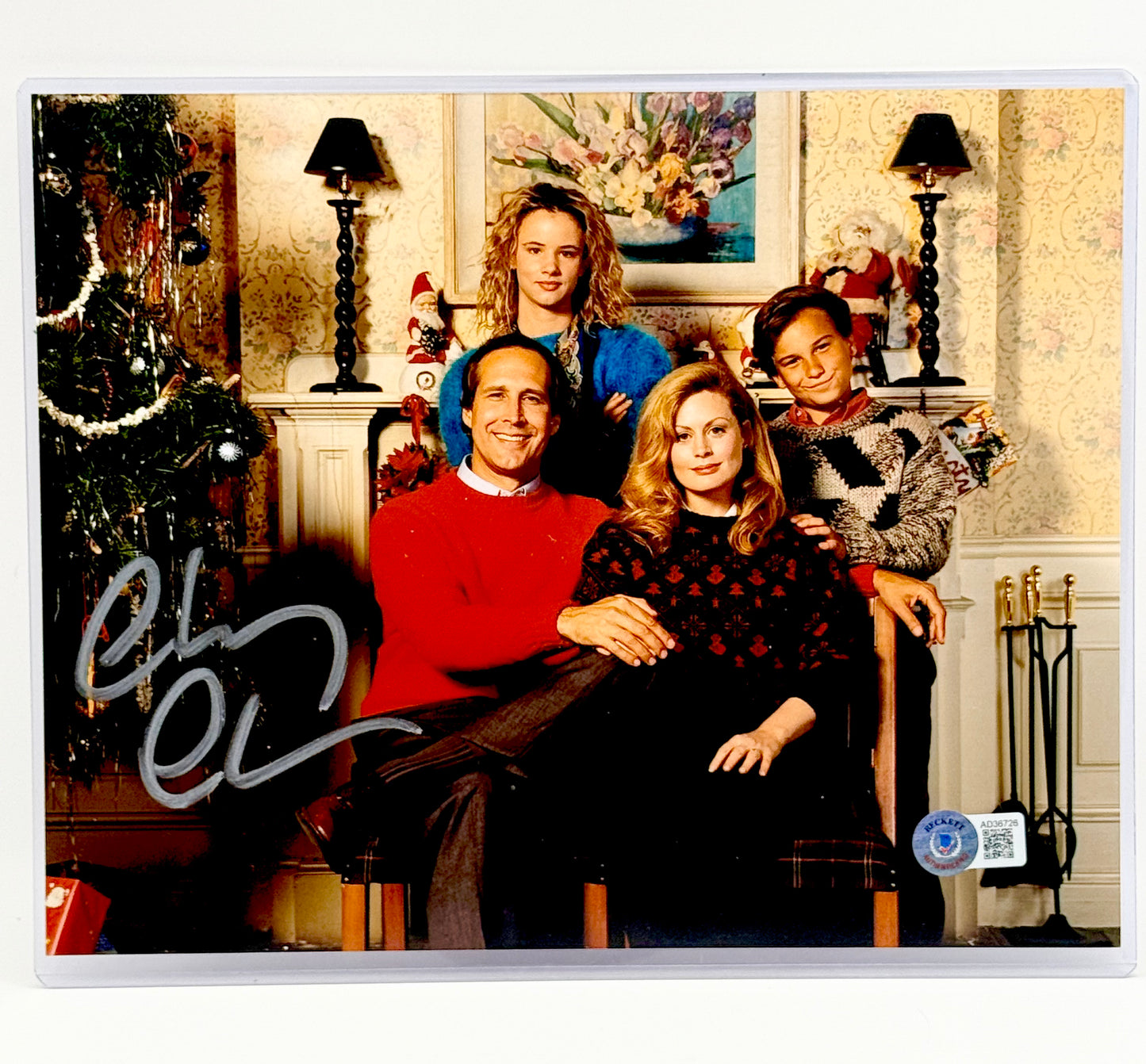 Chevy Chase Christmas Vacation Signed 8x10 Photo Beckett Certified