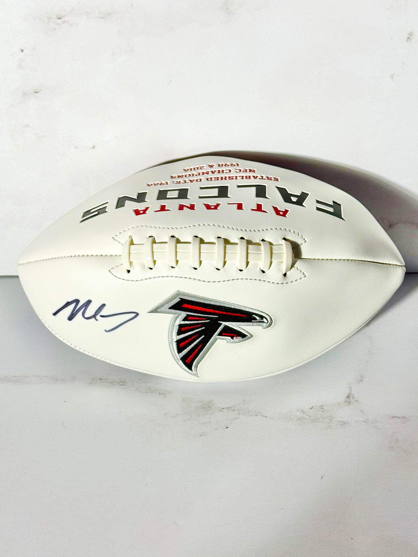 Michael Vick Signed Falcons White Panel Football PSA Certified