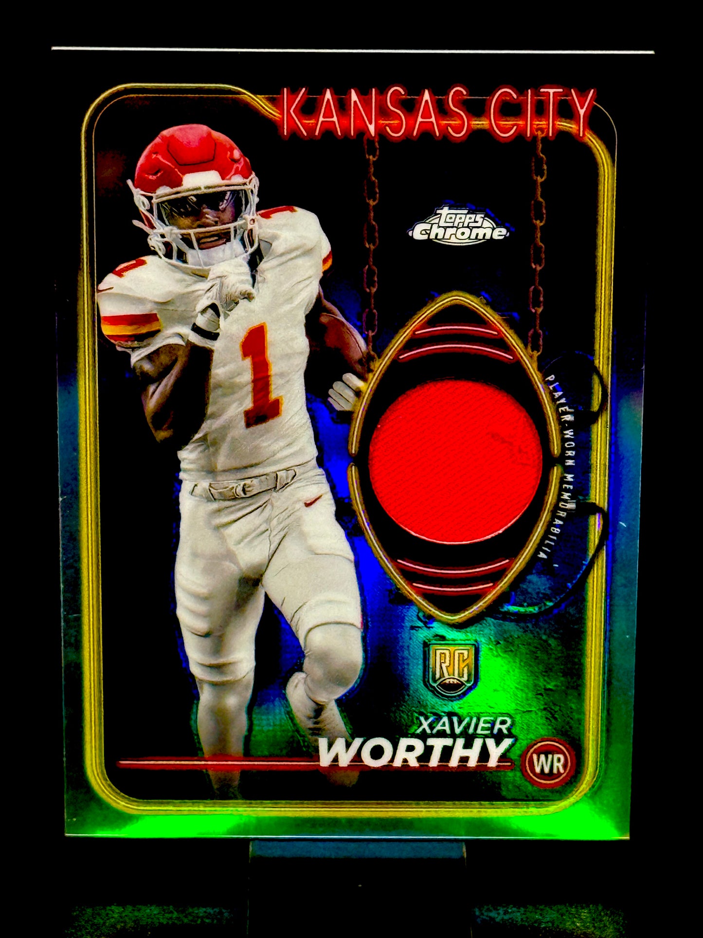 Xavier Worthy 2024 Topps Chrome Rookie Relic Patch