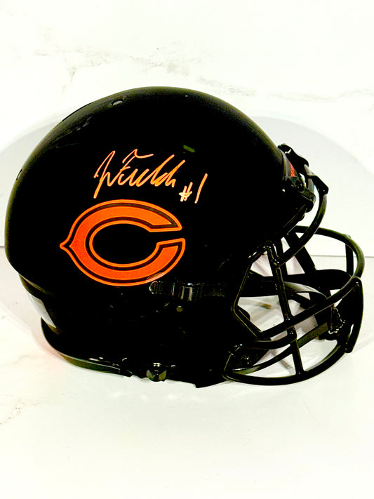 Justin Fields Signed Bears Full Size Eclipse Replica Helmet Beckett Certified