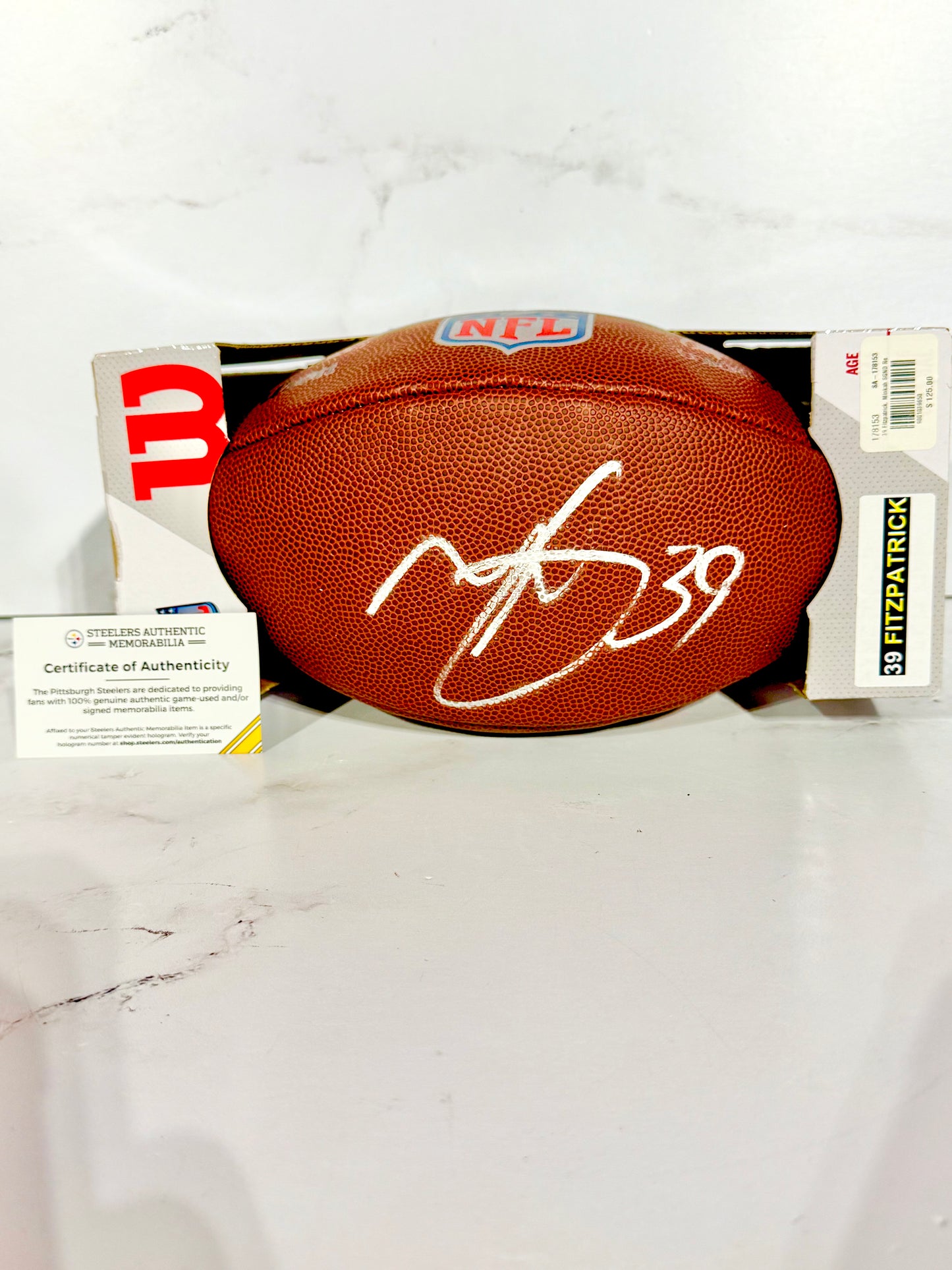 Minkah Fitzpatrick Signed Steelers Official Duke Football Steelers Certified