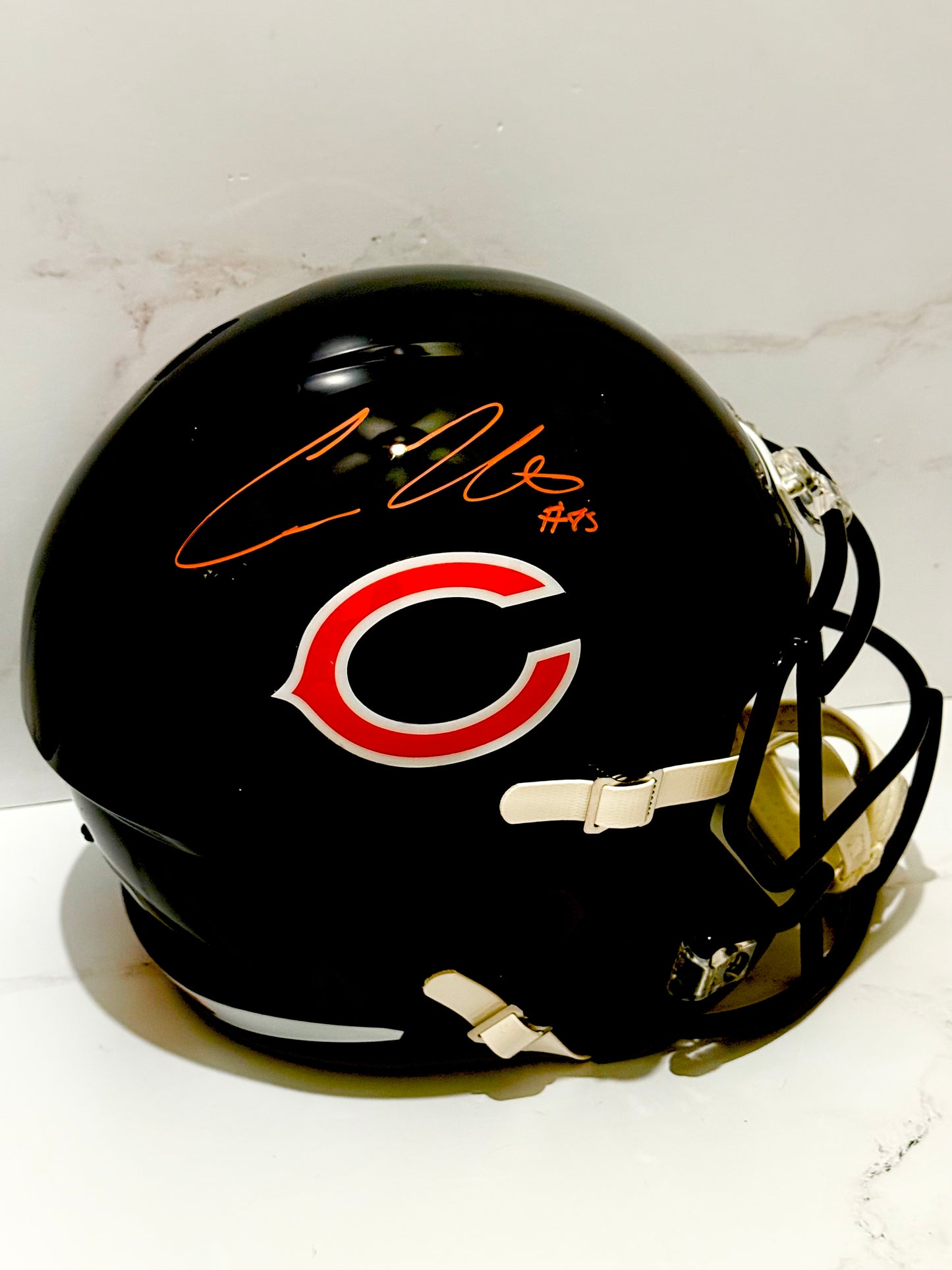 Cole Kmet Signed Full Size Replica Bears Helmet Beckett Certified