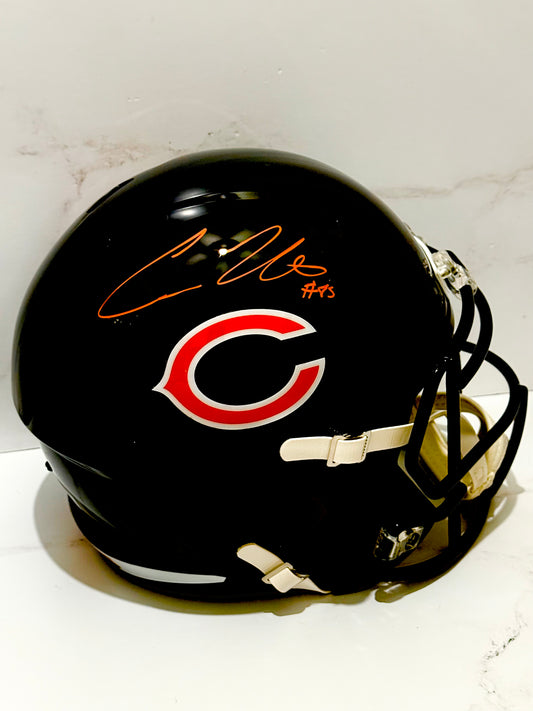 Cole Kmet Signed Full Size Replica Bears Helmet Beckett Certified