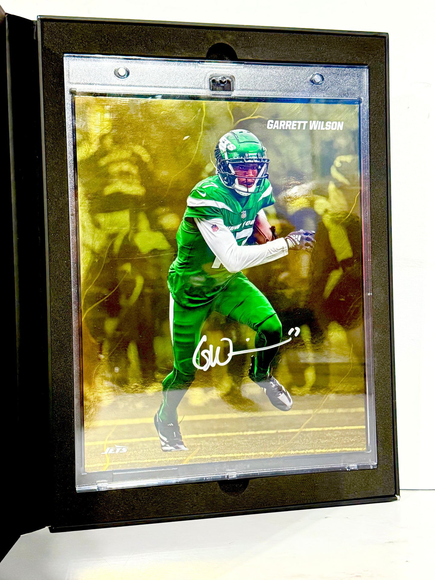 Garrett Wilson Signed Jets 2024 Fanatics 8x10 Emanate Card SP /50