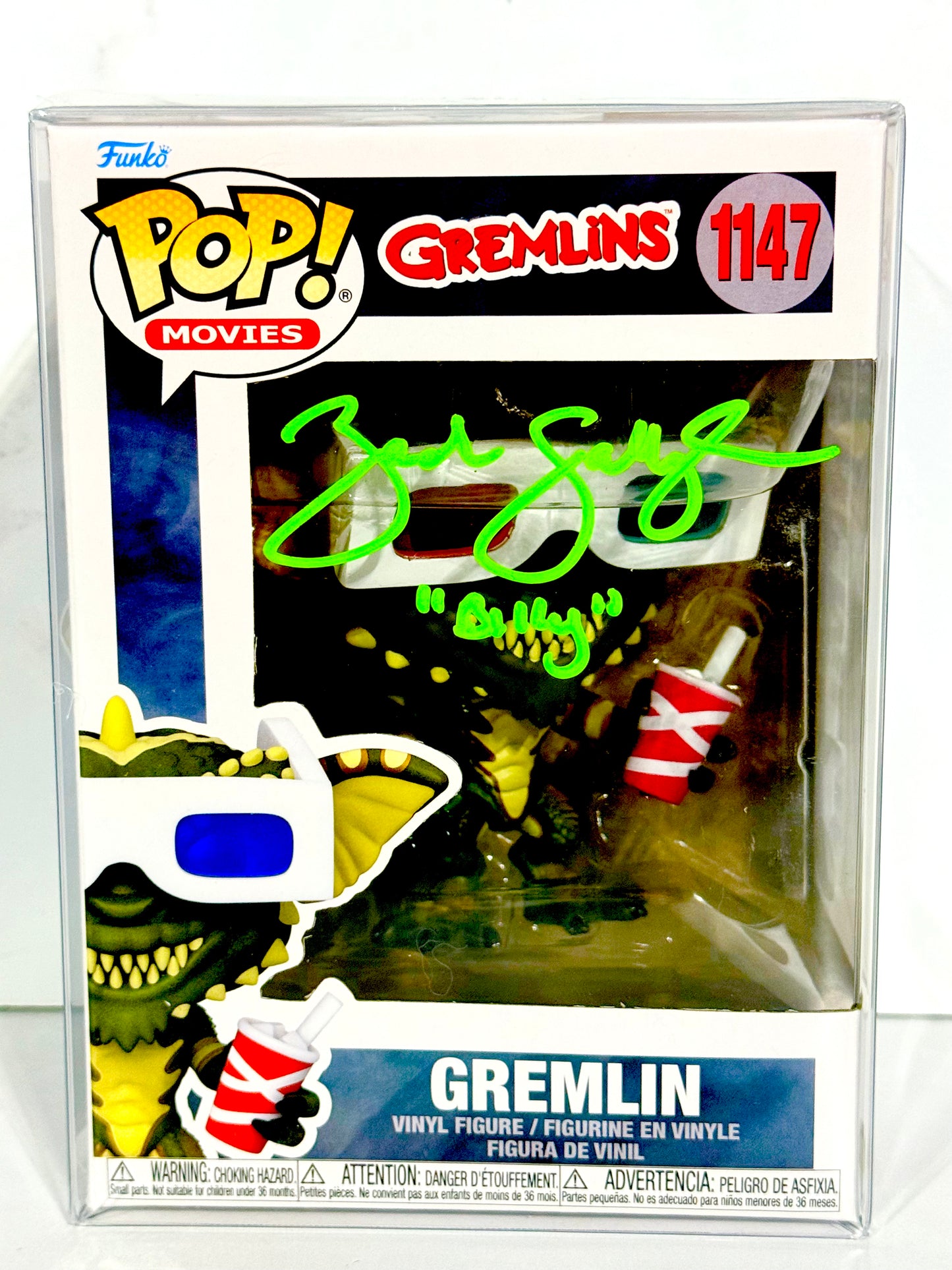 Zach Galligan Signed 3D Gremlin Funko Pop “Billy” JSA Certified