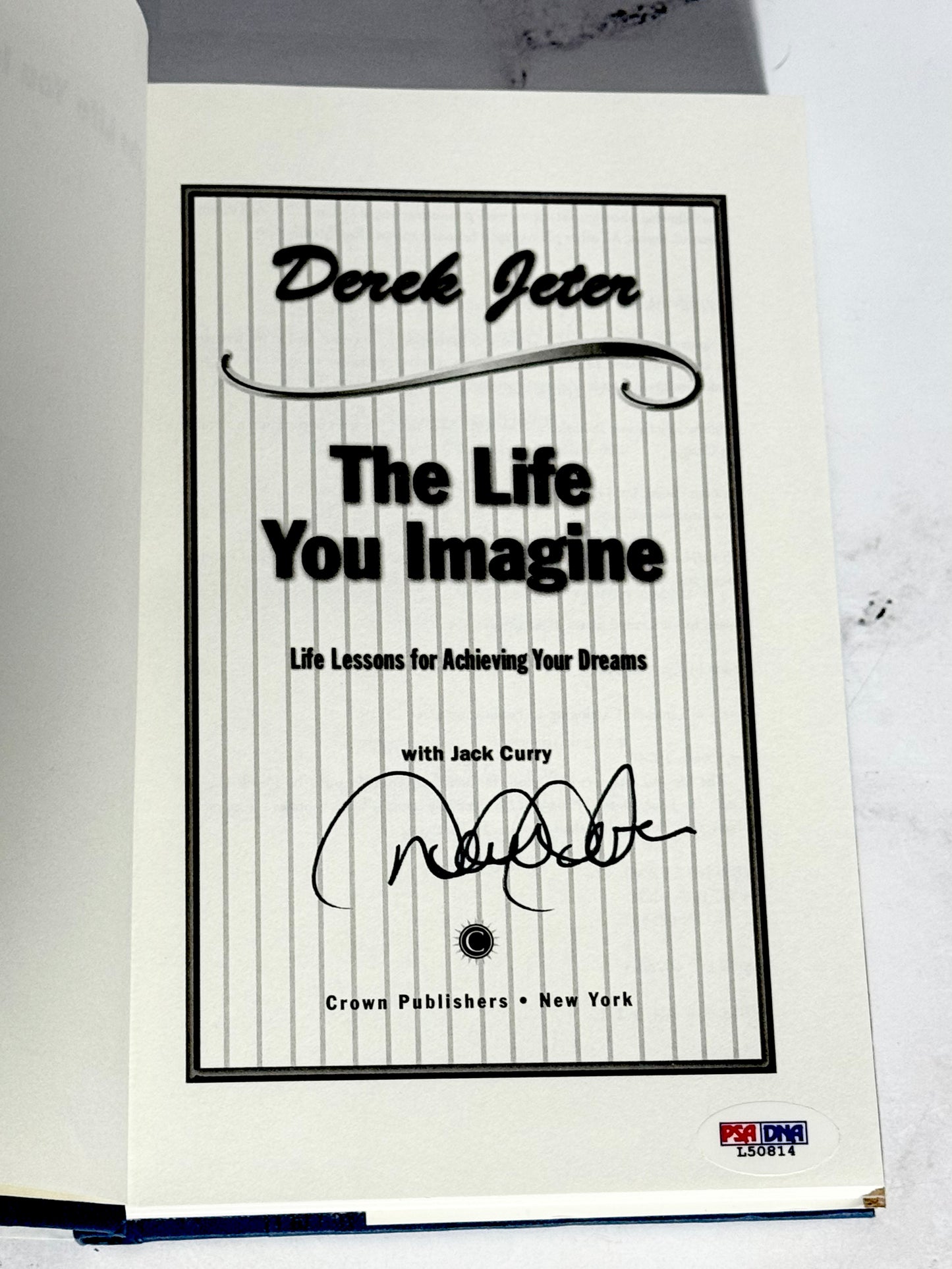 Derek Jeter Signed Book Yankees PSA Certified
