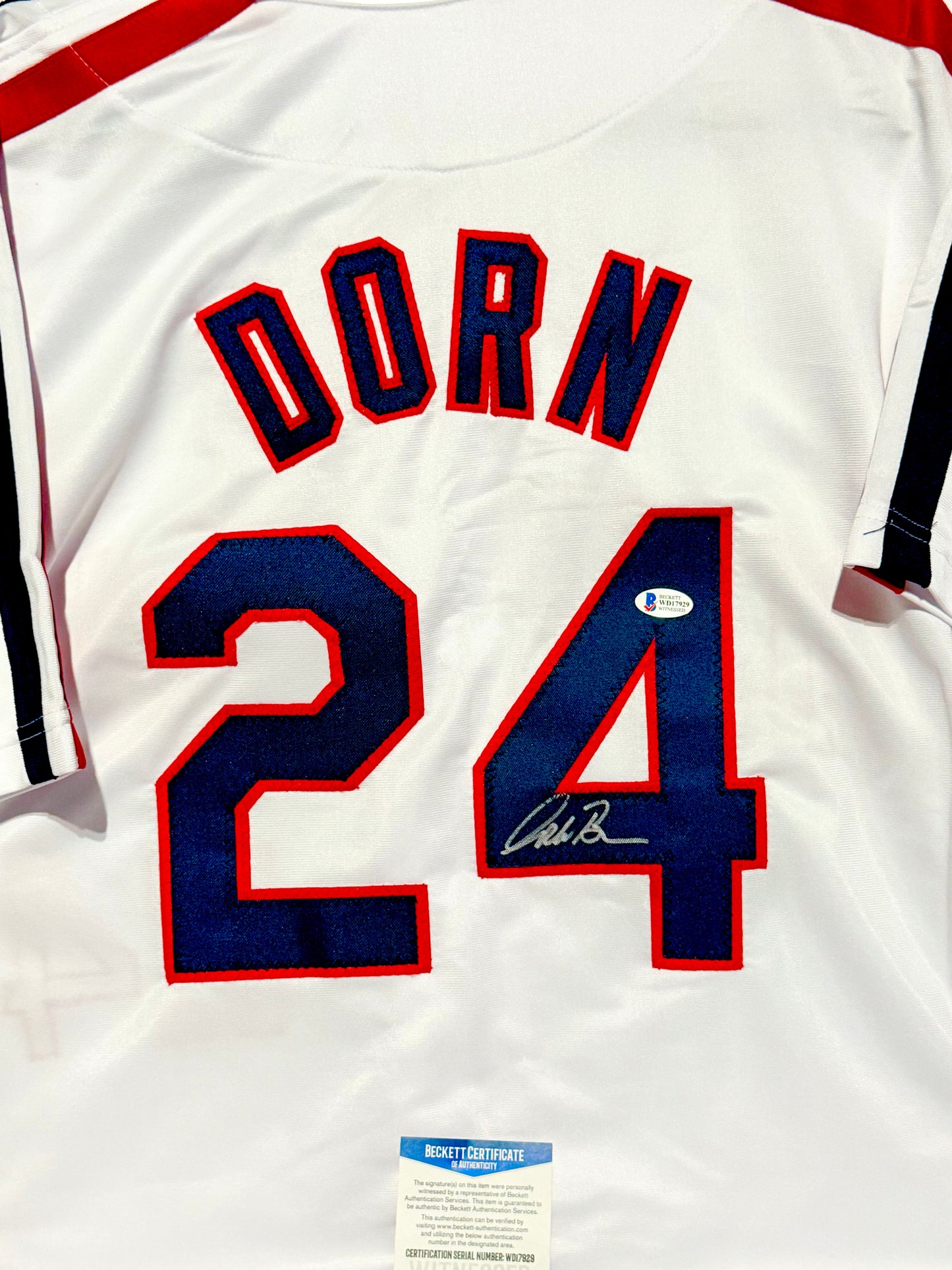 Corbin Bernsen Signed Major League Movie Jersey Beckett Certified