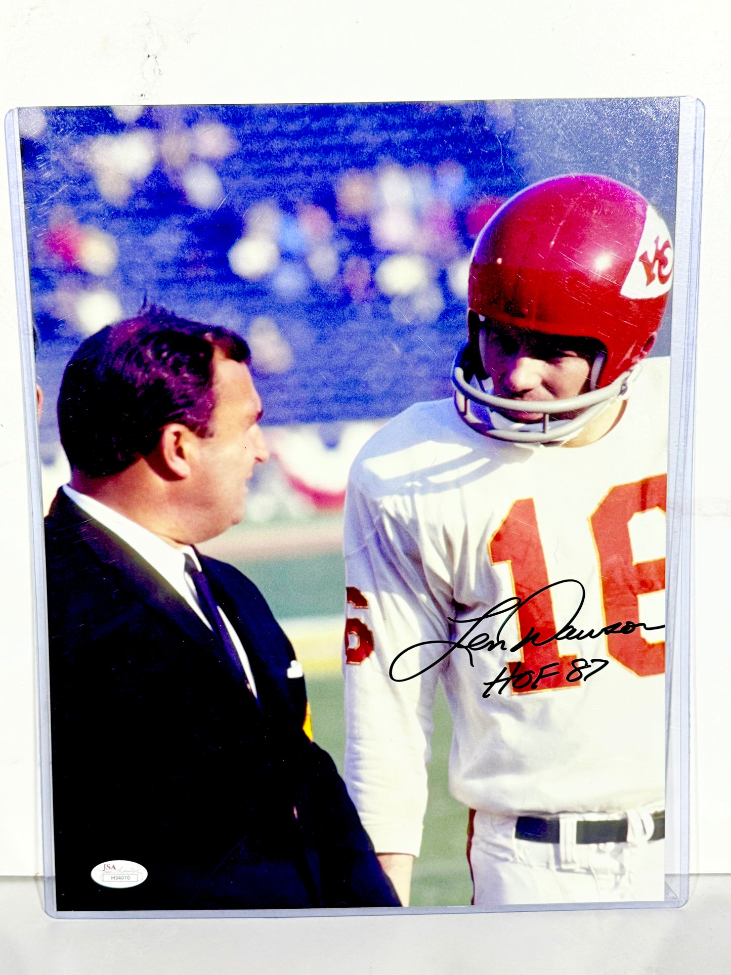 Len Dawson Signed Chiefs 11x14 JSA Certified